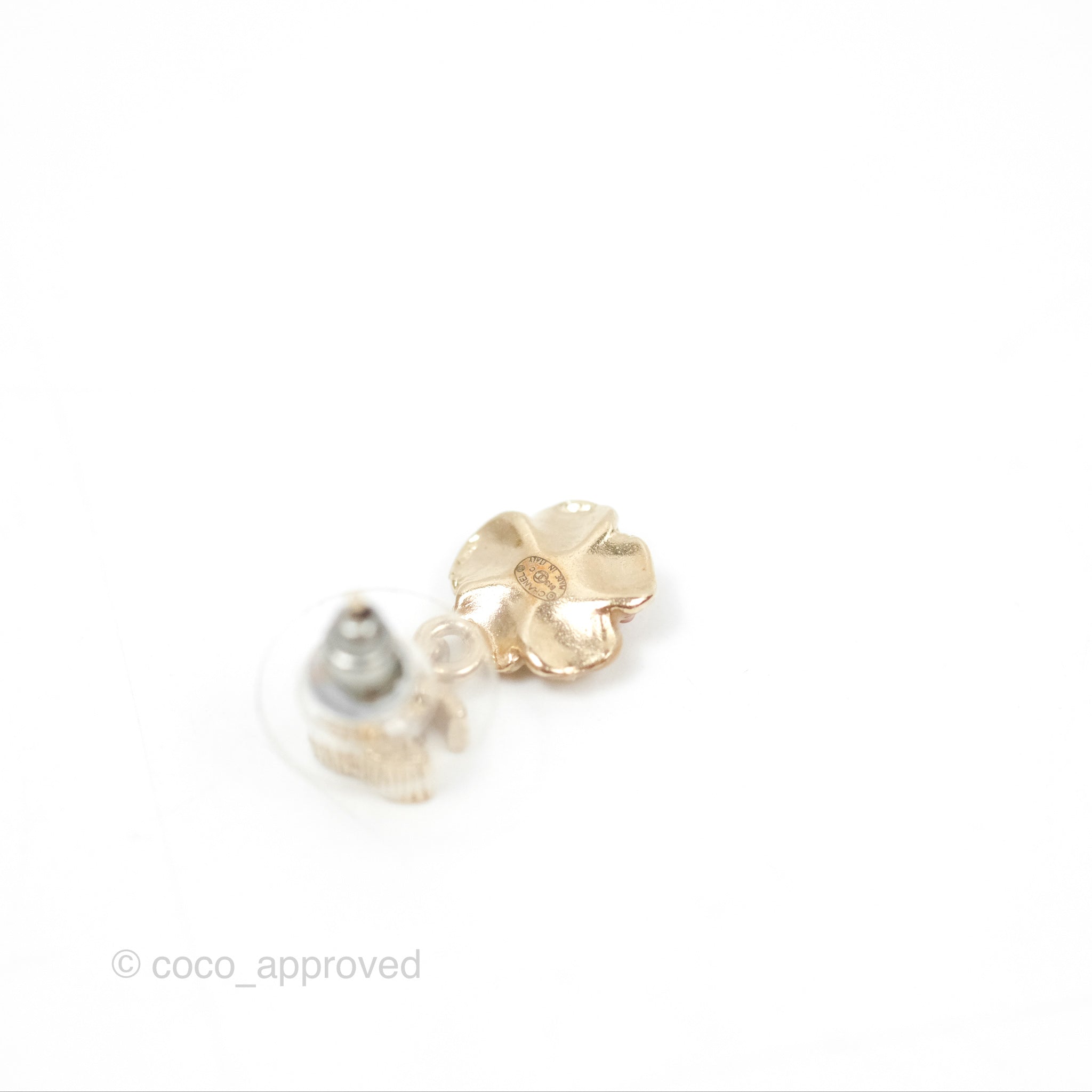 Chanel CC Camellia Drop Earrings - Gold Tone 13C - Luxury Fashion Jewelry for Women | Perfect for Parties, Weddings & Special Occasions