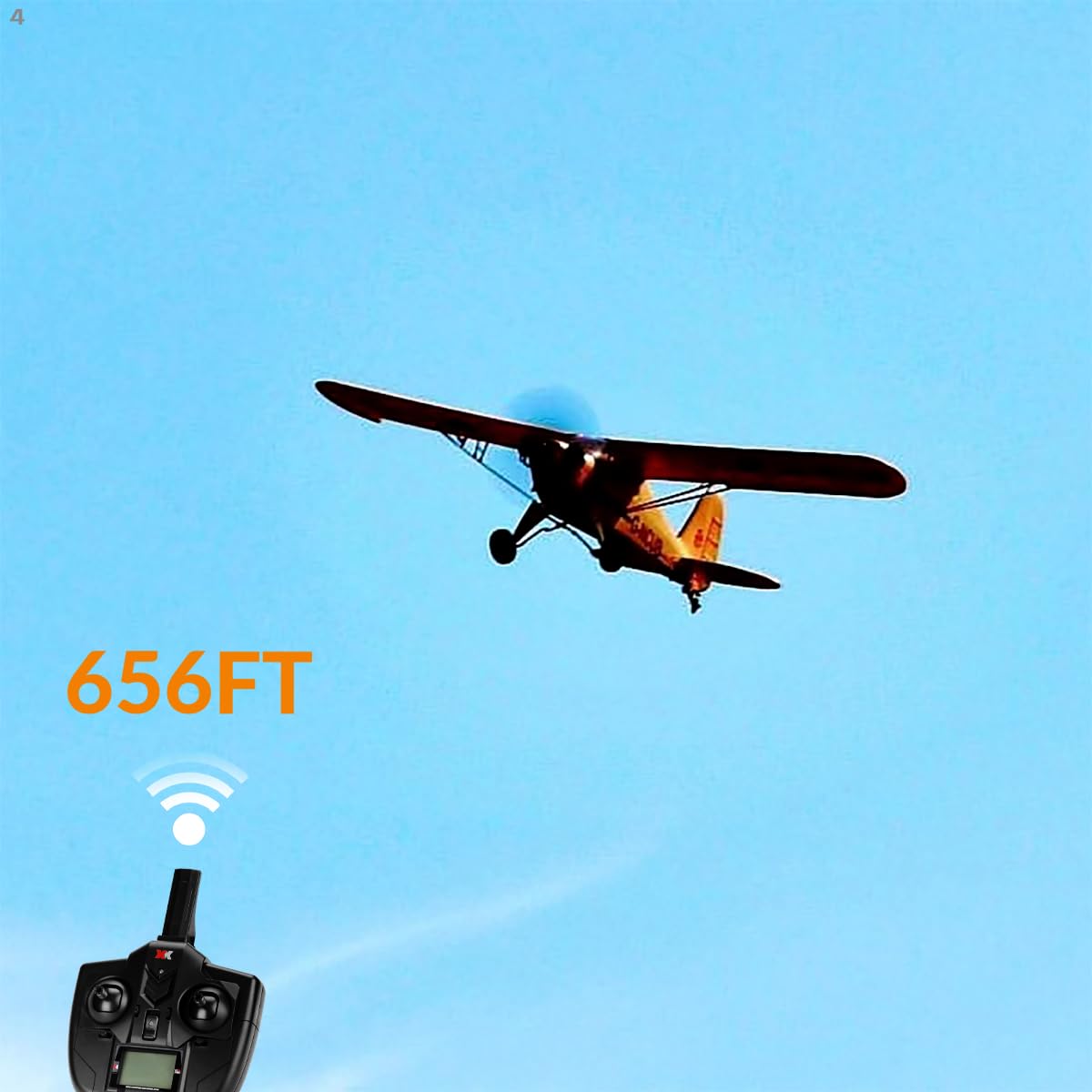 WLtoys A160 J3 5 Channel RC Airplane with 3D/6G Mode - Brushless Remote Control Plane with 2 Batteries & 2.4G Transmitter - Best RC Aircraft Gift for Adults - Perfect for Outdoor Flying, Aerial Photography and Hobbyist Fun