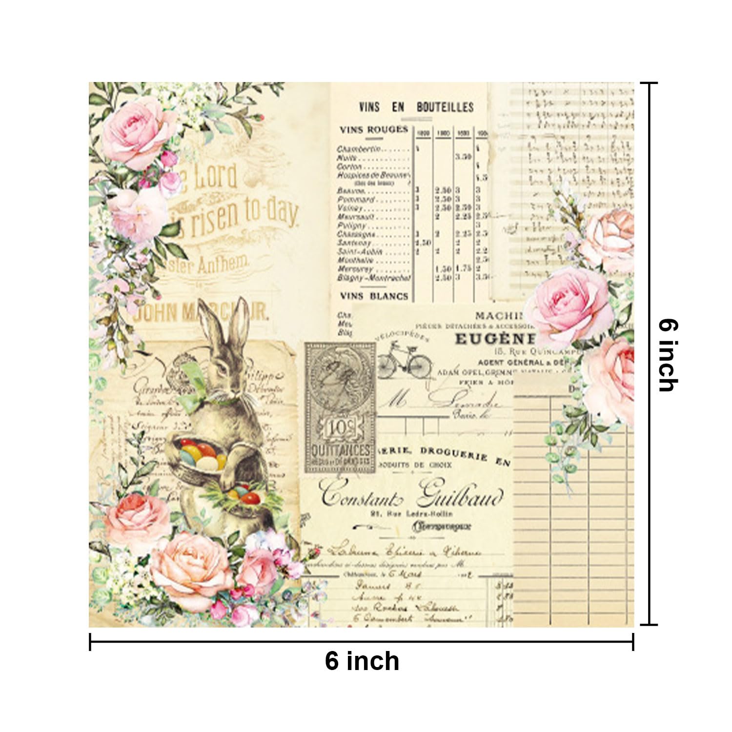 24 Sheets Easter Scrapbook Paper Set - 6