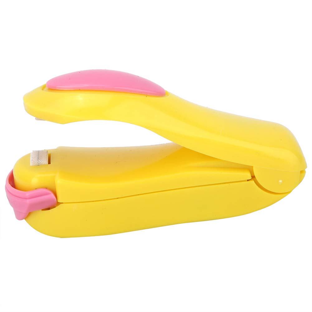 Portable Electric Heat Sealing Machine - Mini Handheld Impulse Bag Sealer with Protective Strip (3.9x1.4x1.6 Inch) - Yellow | Perfect for Food Storage, Vacuum Sealing & Packaging at Home, Office or Travel