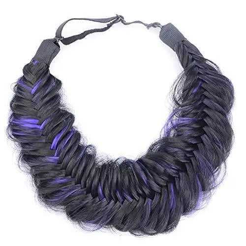 Elegant Fishtail Braided Headband - Stretchy Elastic Hair Accessory for Women & Girls - Perfect for Weddings, Parties, and Everyday Wear