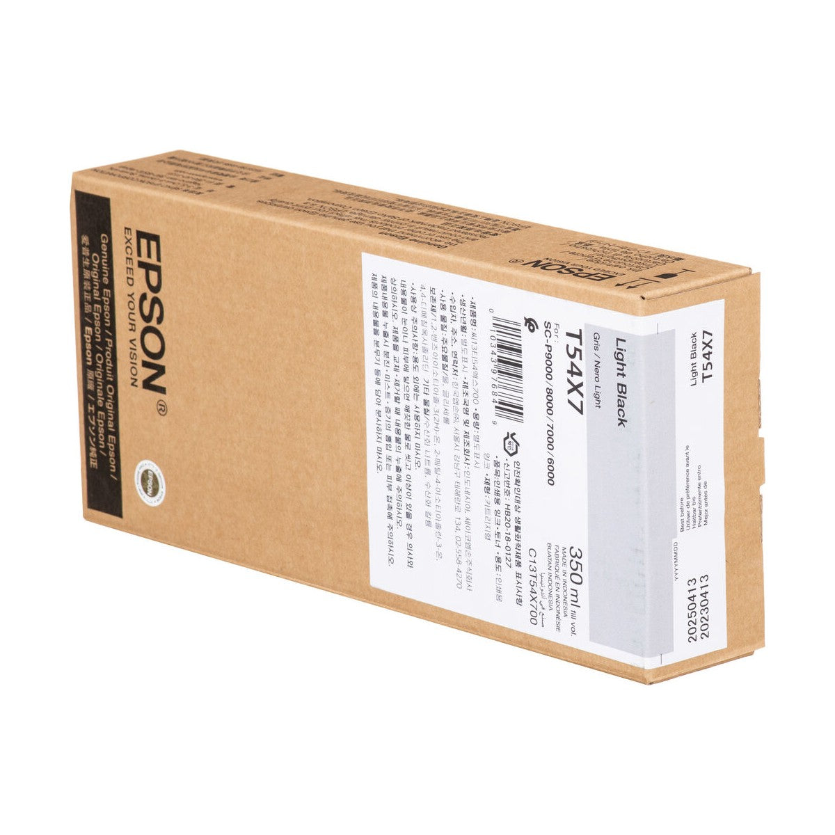 Epson T54X700 P6000/P7000/P8000/P9000 Ultrachrome HD Ink 350ml Light Black - Premium Photo & Fine Art Printing for Professional Photographers & Artists
