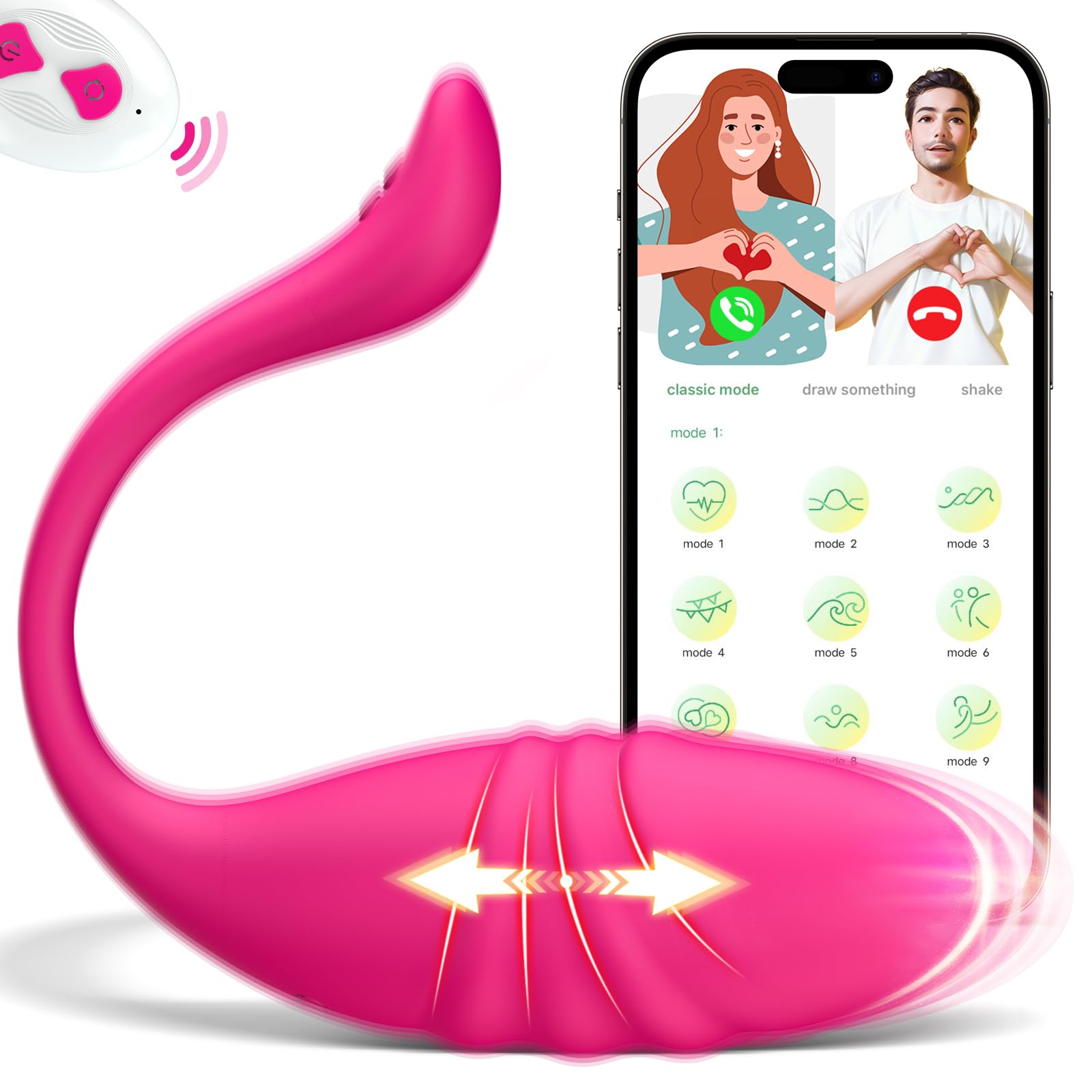 Remote Control G Spot Vibrator - Thrusting Dildo with 9 Vibration Modes & APP Control, Wearable Panty Couple Sex Toy for Women - Perfect for Long Distance Play, Romantic Nights & Spicing Up Your Relationship