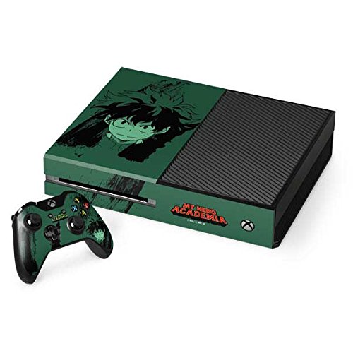 Officially Licensed Funimation Deku Gaming Skin Decal for Xbox One Console & Controller Bundle - Custom Protective Cover for Gaming Enthusiasts