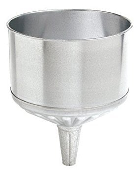 8 Qt Galvanized Steel Funnel - Heavy Duty Kitchen & Automotive Funnel for Cooking, Oil Transfer, DIY Projects & Workshop Use