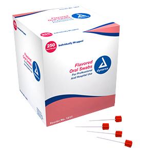 Dynarex Lemon Glycerin Swabsticks - Pack of 3 Foam Tip Swabs for Oral Care, Wound Cleaning & First Aid Kits | Medical, Dental & Home Use