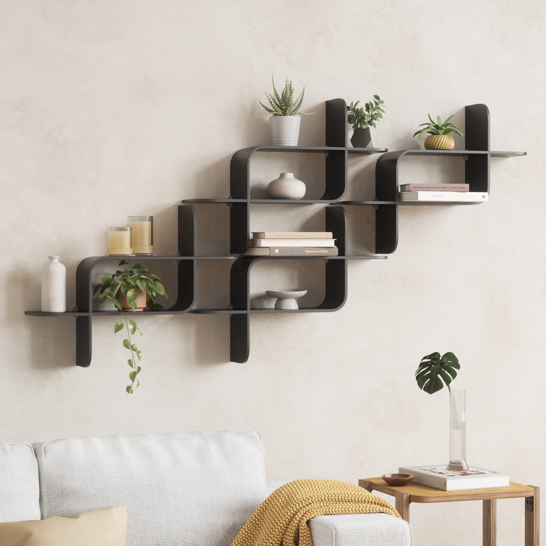 Modern Floating Wall Shelf - Sturdy & Stylish Storage Solution for Living Room, Bedroom, or Office Decor | Easy Installation & Space-Saving Design