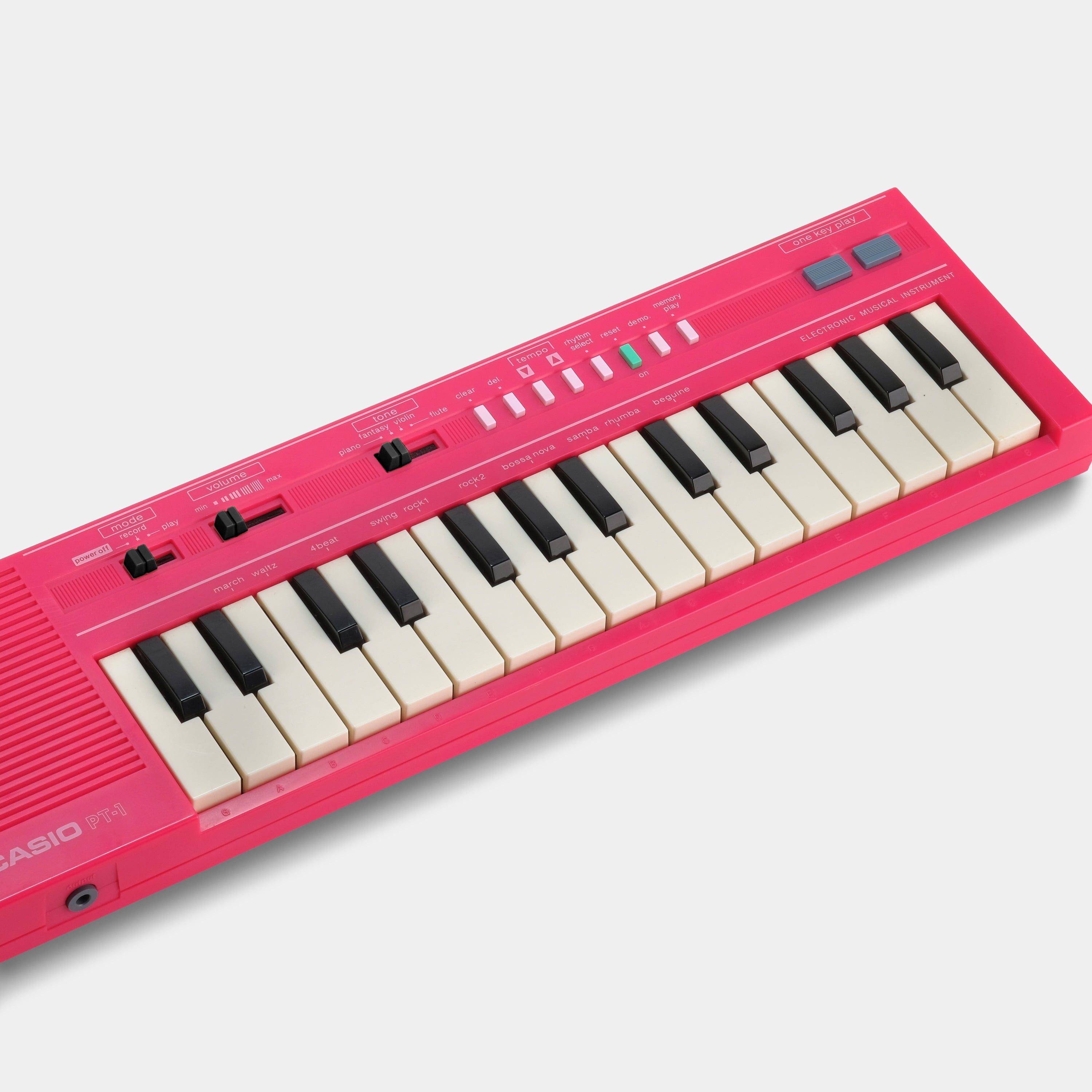 Casio PT-1 Pink 29-Key Mini Synthesizer Keyboard - Portable Electronic Piano for Beginners, Kids & Travel - Perfect for Home Practice, Music Lessons & On-the-Go Play