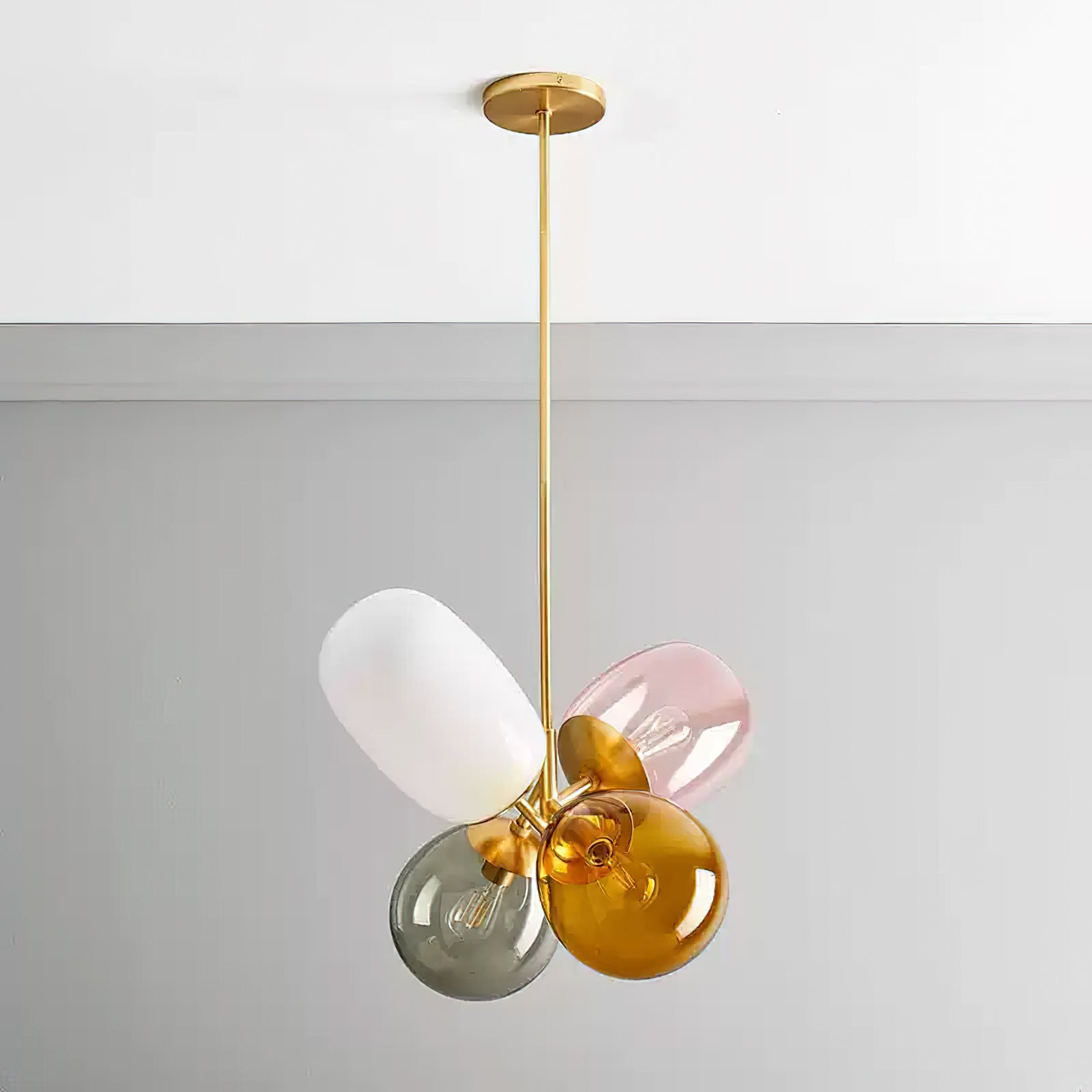 Elegant Balloon Glass Pendant Light - Modern Hanging Chandelier for Dining Room, Kitchen Island & Bedroom Decor