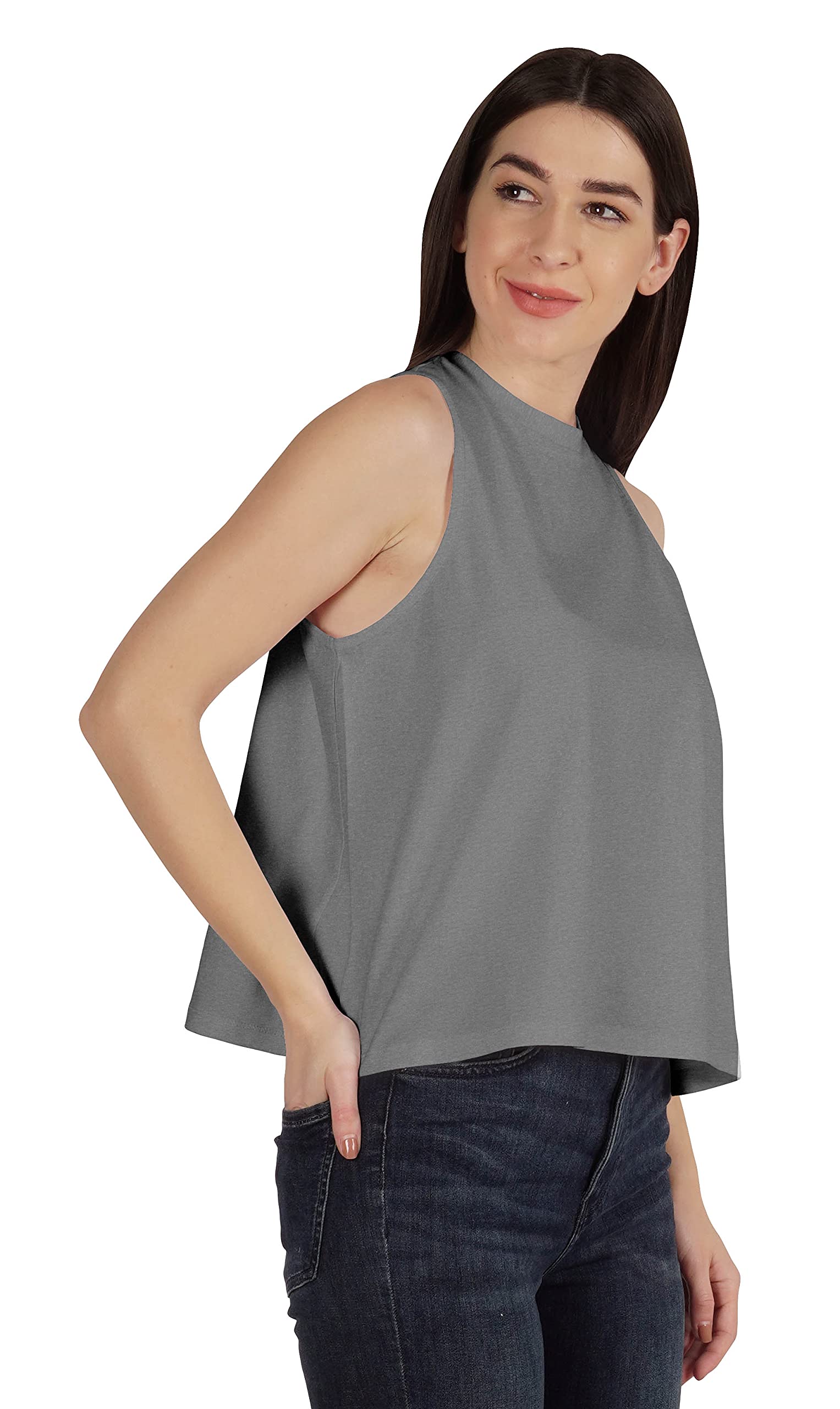 Inkmeso Women's Workout Crop Tops - Flowy Yoga Tank Tops for Running, Gym & Casual Wear