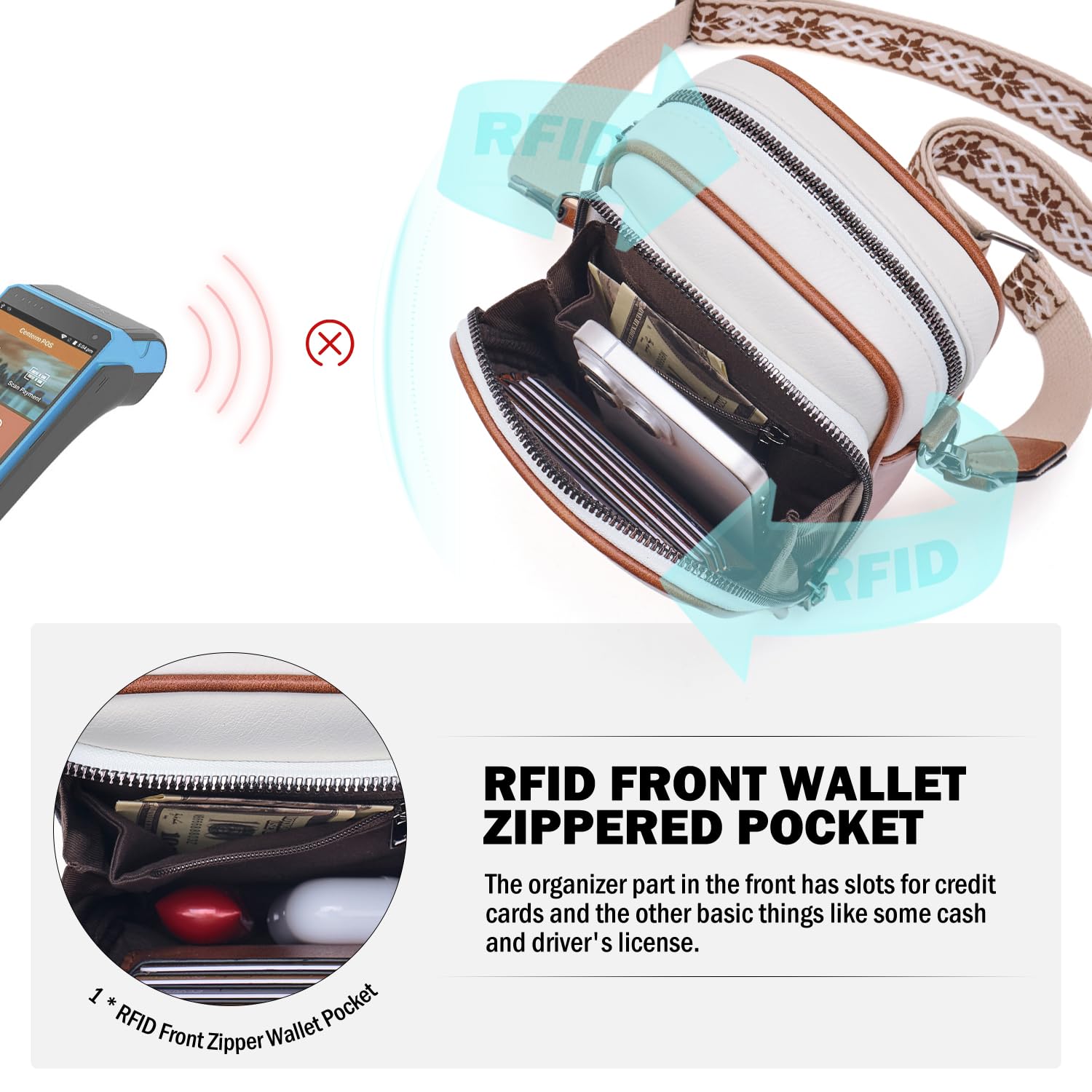 Trendy Vegan Leather Crossbody Bag for Women - Small Cell Phone Purse with Built-in Wallet | Perfect for Everyday Use, Travel & Shopping