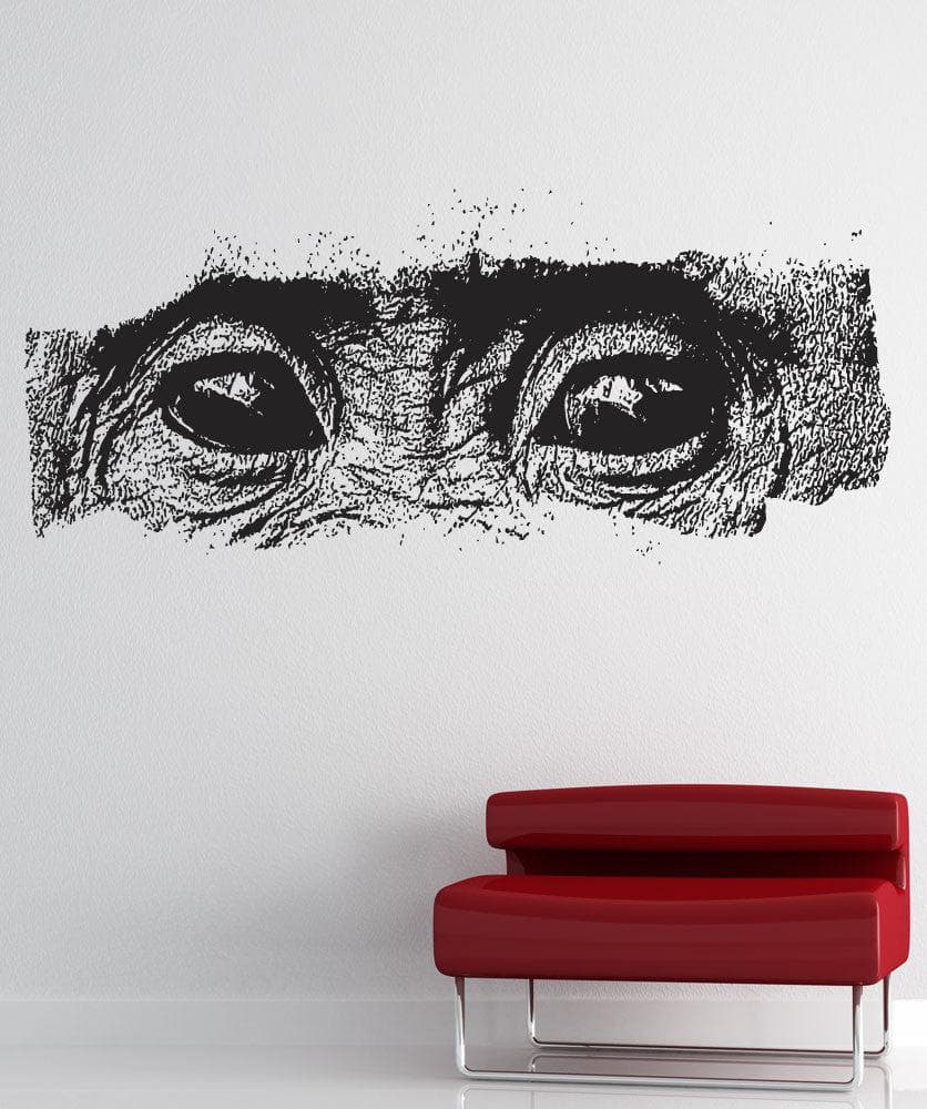 Vinyl Wall Decal Sticker - Chimp Eyes Design #5526 | Removable Home Decor for Kids Room, Nursery & Office