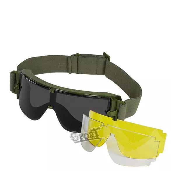 Wosport WST Outdoor Anti Fog ATF Goggles - Clear Lens Safety Glasses for Cycling, Skiing, Shooting & Work Protection