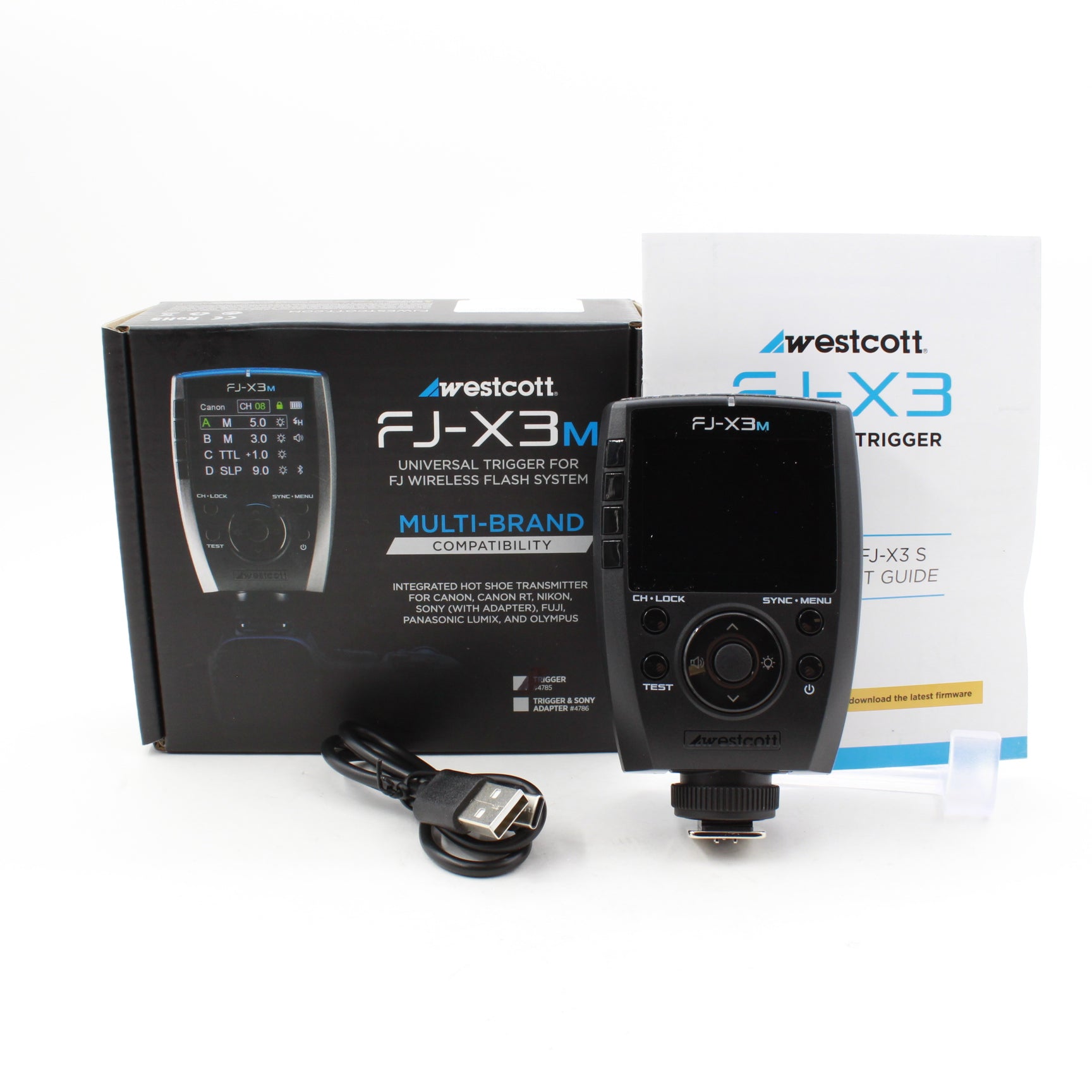 Westcott FJ X3 M Universal Wireless Flash Trigger - Multi Brand Camera Mount - Open Box Excellent Condition - Perfect for Studio & Outdoor Photography