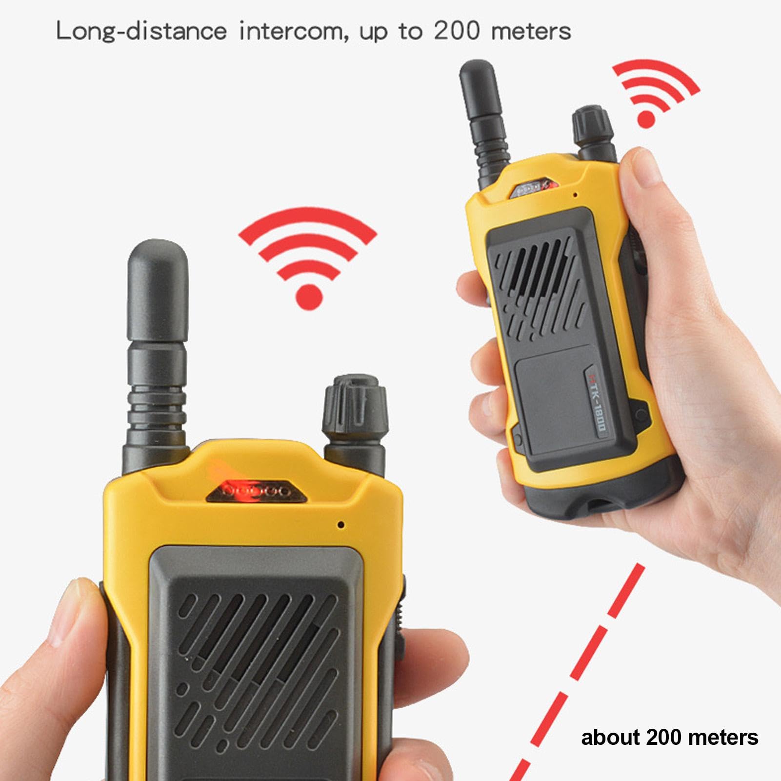 Long Range Portable Walkie Talkies | 2-Way Radio Toy for Kids - 200m Handheld Two-Way Radios as Best Birthday Gifts for Outdoor Adventures, Camping & Family Games
