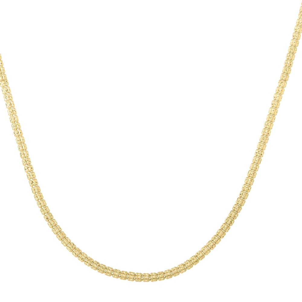 14K Gold 3.14mm Fancy Ice Chain Necklace - Elegant Layering Piece for Women, Perfect for Everyday Wear & Special Occasions