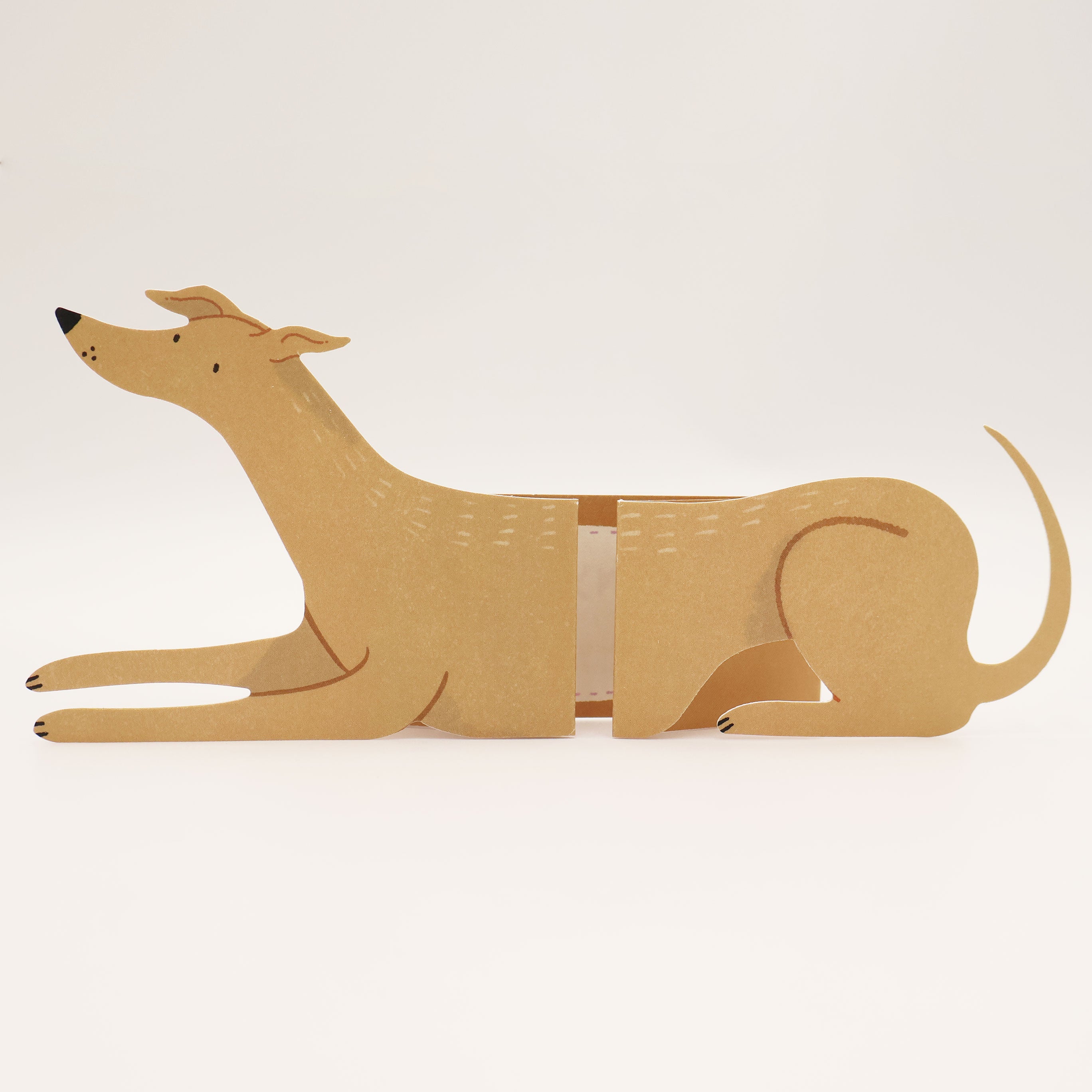 Bryony Moss Long Doggo Teddy Card - Cute Dog-Themed Greeting Card for Birthdays, Holidays & Special Occasions