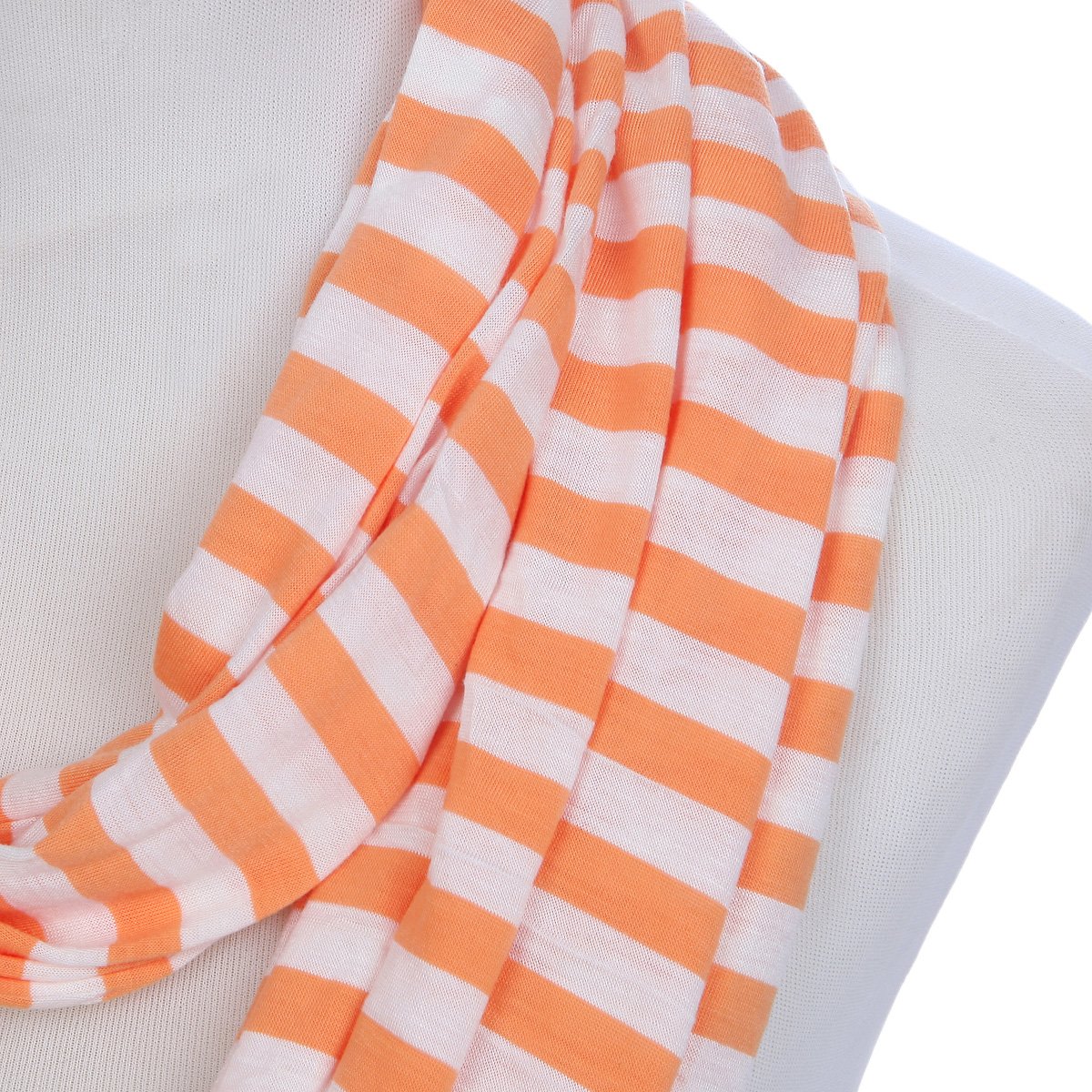 Soft Striped Infinity Loop Jersey Scarf - Cozy & Stylish Winter Fashion Accessory for Women | Perfect for Cold Weather, Outdoor Activities & Layering Outfits