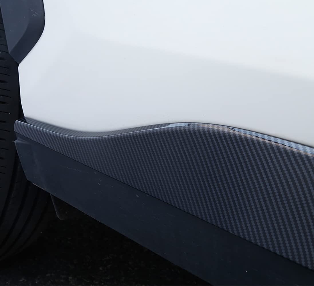 Premium ABS Carbon Fiber Style Side Door Body Molding Trim Kit for Toyota RAV4 (2019-2024) - 6-Piece Exterior Decoration Strips for Enhanced Style & Protection - Perfect for Off-Roading, Urban Driving & Car Shows