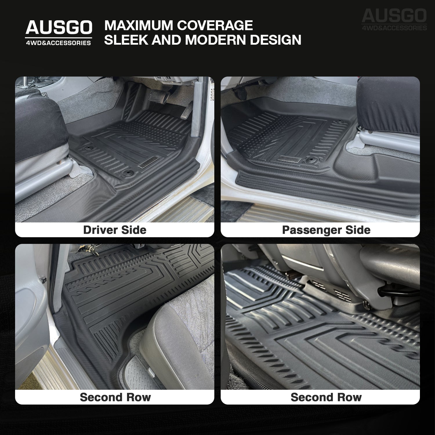 5D Custom Fit Car Floor Mats for Toyota Land Cruiser 100/105 Series (LC100/LC105) 1998-2007 - All-Weather Protection & Easy Cleaning - Perfect for Off-Road Adventures & Daily Commutes