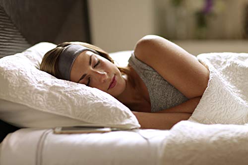 AcousticSheep SleepPhones Classic - Comfortable Corded Headphones for Sleeping, Travel & Relaxation | Original Fleece Fabric Headband with Noise Reduction | Lavender Quiet Headphones (Size M) | Perfect for Insomnia Relief, Meditation & Airplane Travel