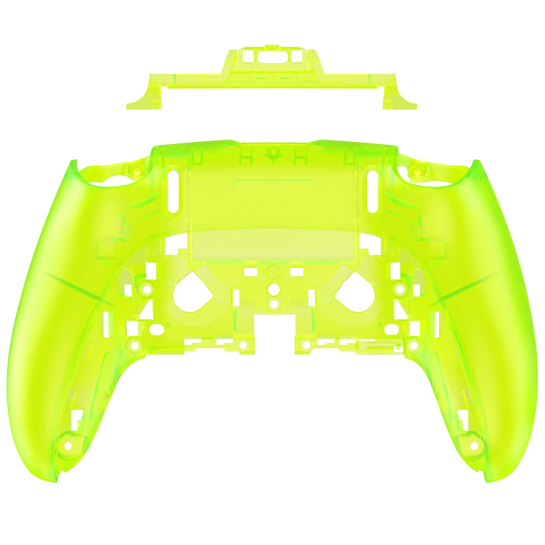 eXtremeRate Clear Lime Green Custom Back Housing Bottom Shell for PS5 Edge Controller - DIY Replacement Cover | Perfect for Gaming, Customization & Repair | Compatible with PS5 Edge Wireless Controller DQZEGM008