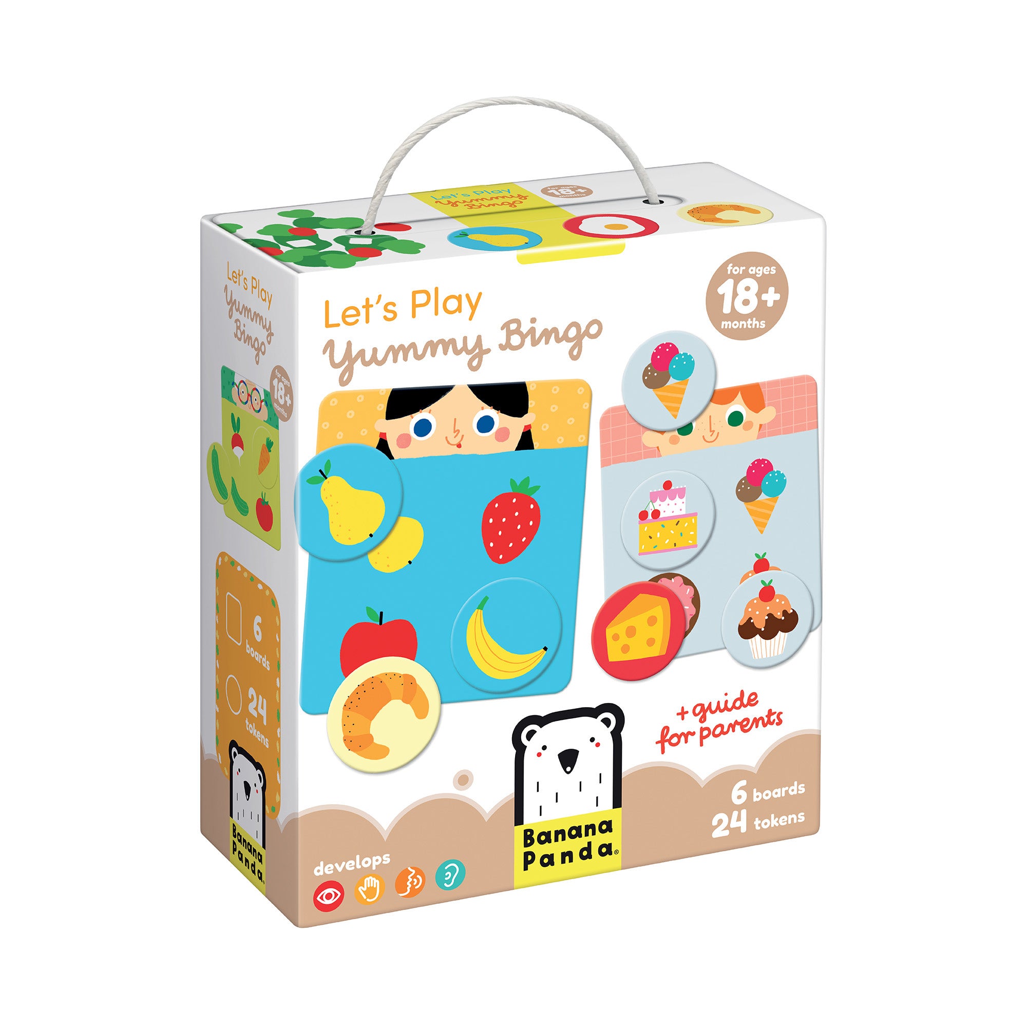 Banau001ana Panda Yummy Bingo Interactive Learning Game for Toddlers Age 2+ | Fun Educational Toy for Preschool Kids | Perfect for Family Game Night & Early Childhood Development