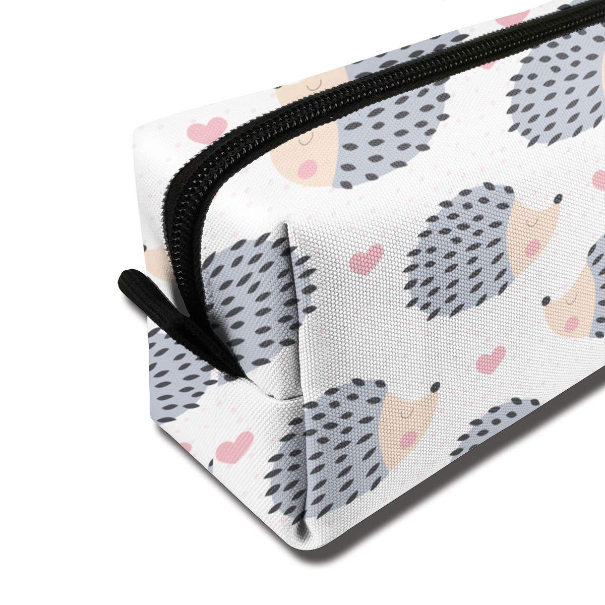 Adorable Hedgehog Print Makeup Bag - Cute Travel Cosmetic Organizer for Women | Perfect for Travel, Gym & Daily Essentials Storage
