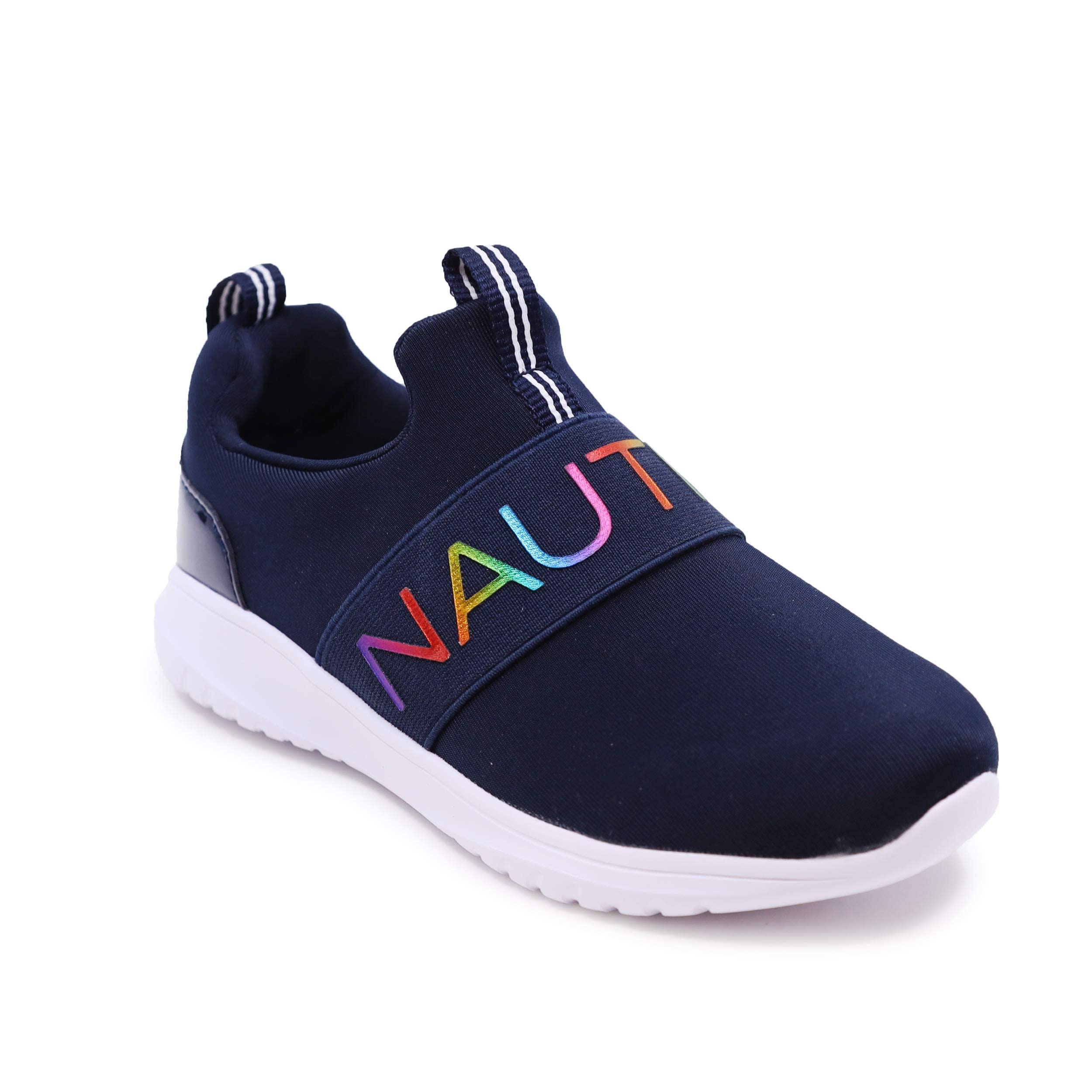 Nautica Kids Girls Youth Athletic Slip-On Sneakers - Comfortable Fashion Shoes for Toddlers, Little & Big Kids - Perfect for School, Play & Everyday Wear