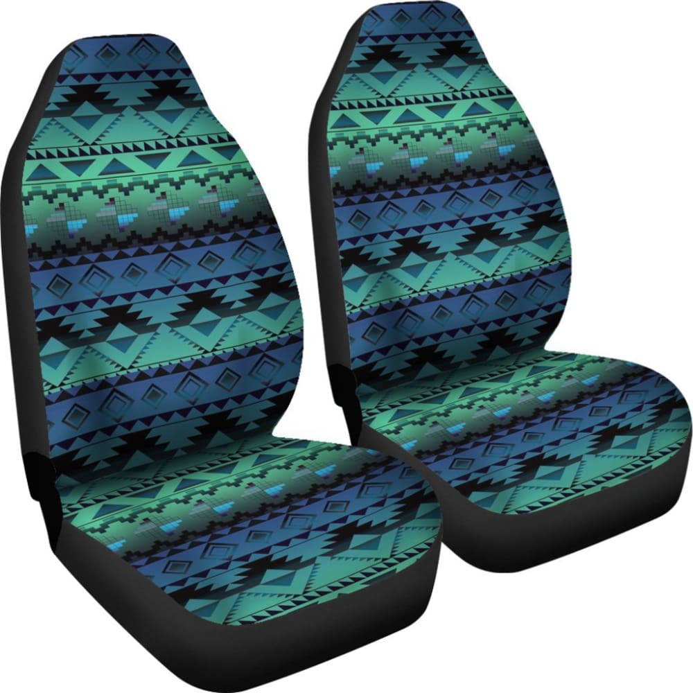 Blue Pattern Native Car Seat Cover 093223 - Waterproof & Non-Slip Auto Seat Protector for Trucks, SUVs & Sedans - Perfect for Travel, Commuting & Outdoor Adventures