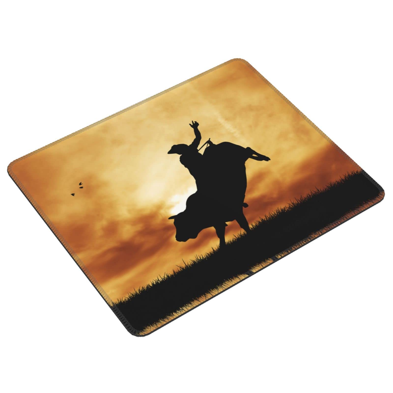 Cool Bull Riding Print Mouse Pad - Non-Slip Rubber Base Computer Mousepad for Laptop & Desk - Personalized Gaming & Office Accessory (Multiple Sizes) - Perfect for Work, Gaming & Home Office Setup