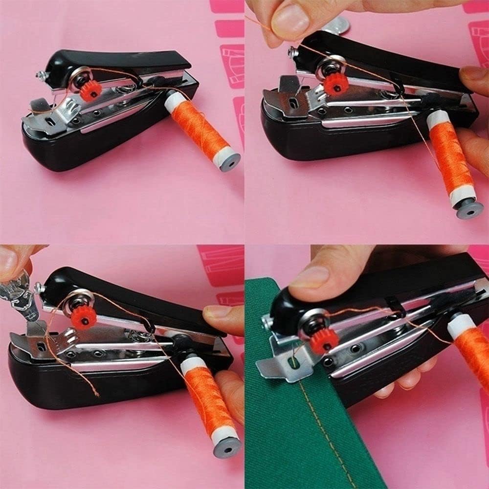 Portable Mini Handheld Sewing Machine - Manual Stitch Tool for DIY Crafts, Clothes Repair, Quilting & Travel - Compact Home Sewing Kit for Beginners & Professionals