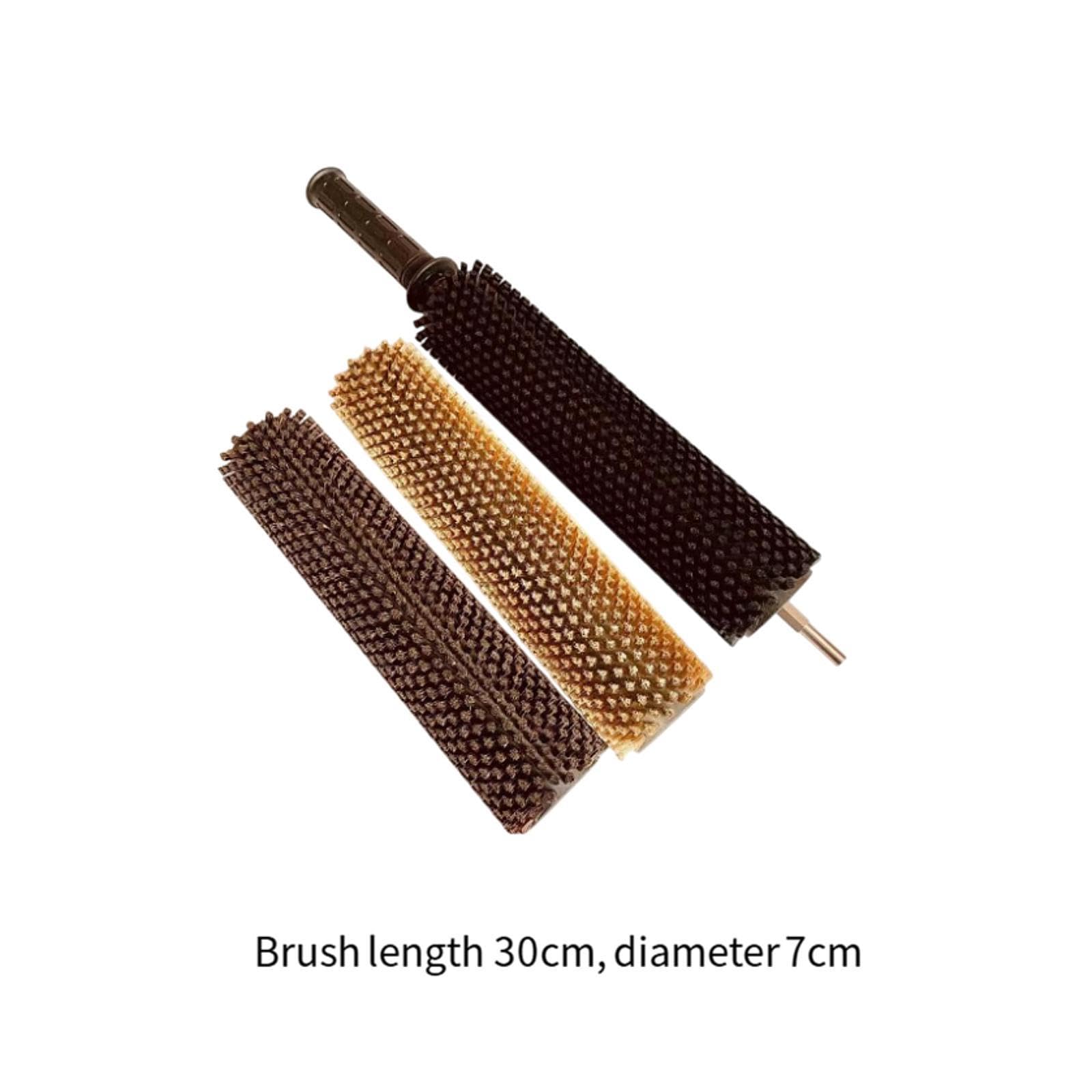 Premium Ski Brush Kit - Lightweight Nylon & Brass Horsehair Waxing Brushes for Ski Maintenance - Electric Wax Roller Brush Set for Smooth Gliding on Snow