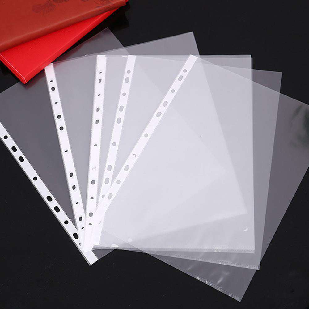 100-Pack A4 Clear Plastic Sheet Protectors - Heavy Duty Reinforced Folders for Documents, School, Office & Home Organization - Bulk Lot for Filing, Presentations & Archiving