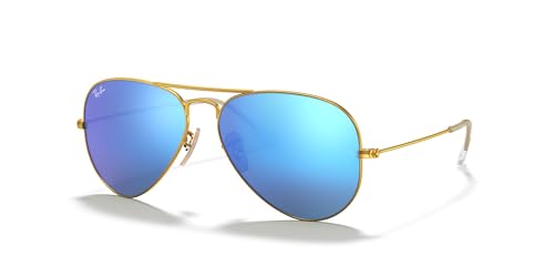 Matte Gold/Grey Mirrored Blue