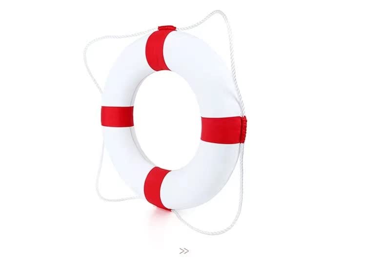 Life Ring Pool Safety Buoy - 52cm/20.5inch Swim Foam Ring with Rope for Lifesaving, Emergency Rescue, Swimming Pools, Beaches, and Boating Safety