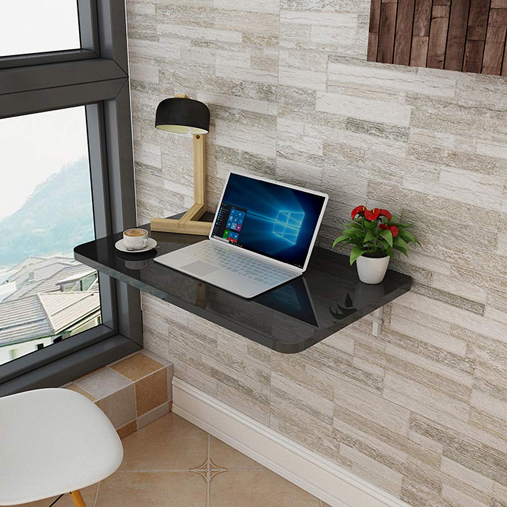 Foldable Wall-Mounted Workspace Organizer - Space Saving Wooden Desk for Kitchen, Dining & Home Office | Perfect as Laptop Computer Desk, Study Table & Multi-Purpose Workstation