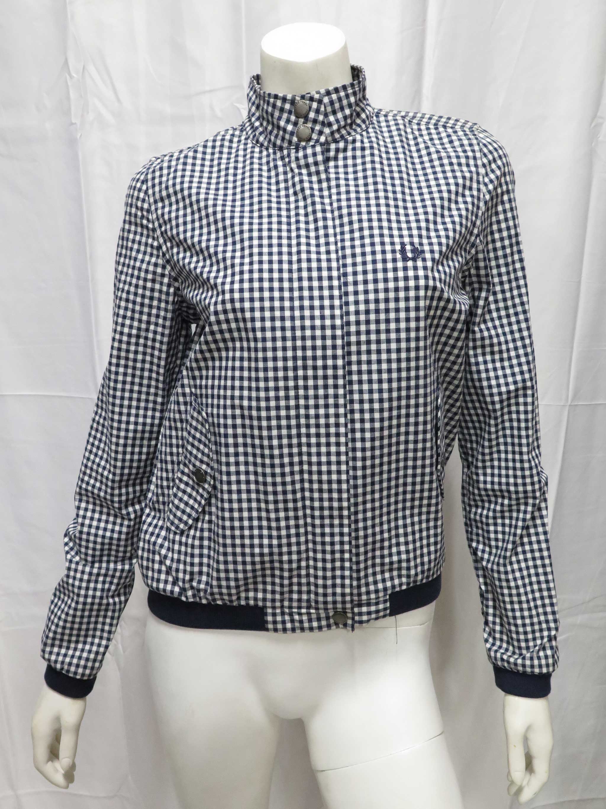 Blue Gingham Harrington Jacket for Men - Lightweight Water-Resistant Windbreaker - Perfect for Casual Outings, Travel & Outdoor Activities