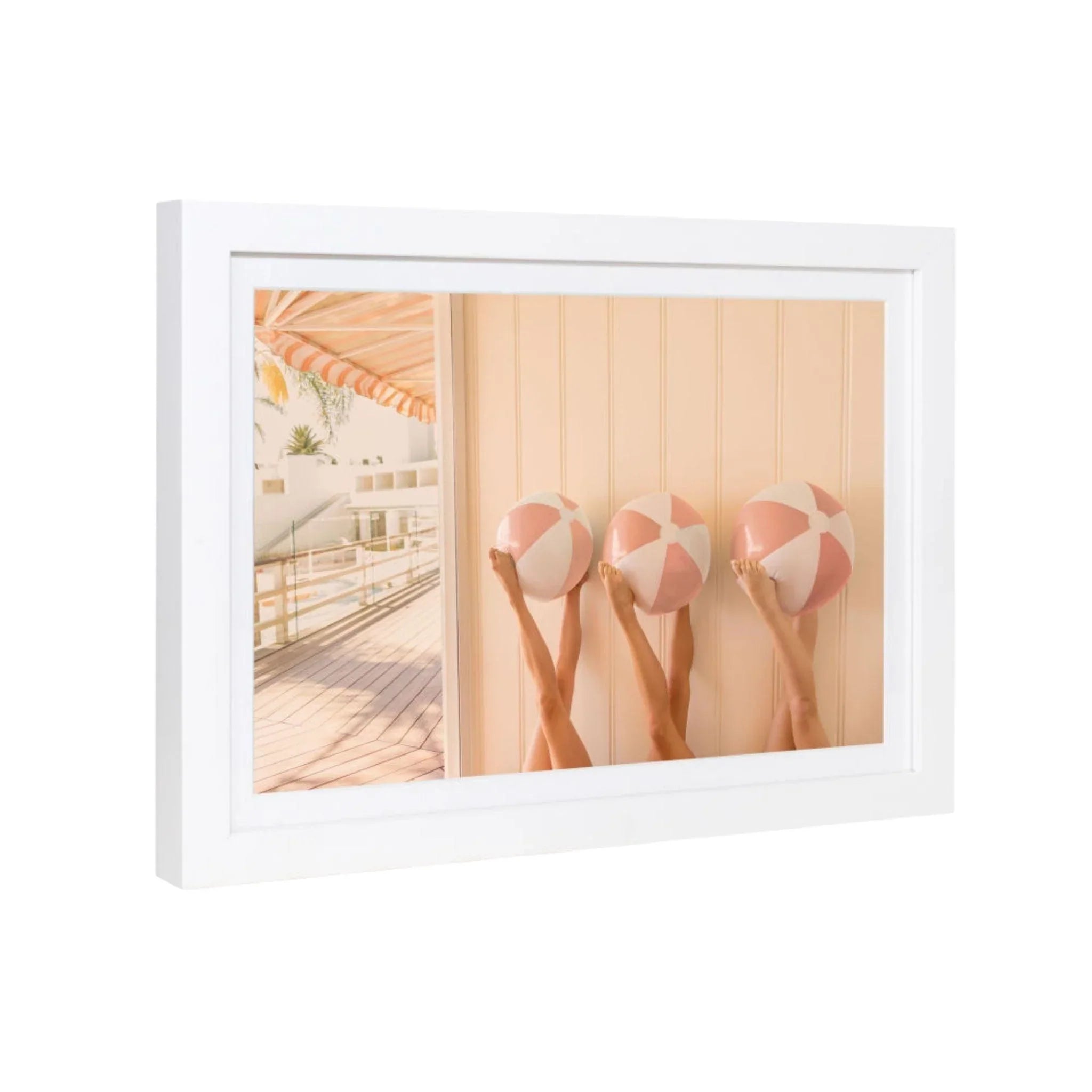 Gray Malin The Cabana Mini Framed Print - Beach House Wall Art Decor for Living Room, Bedroom & Office