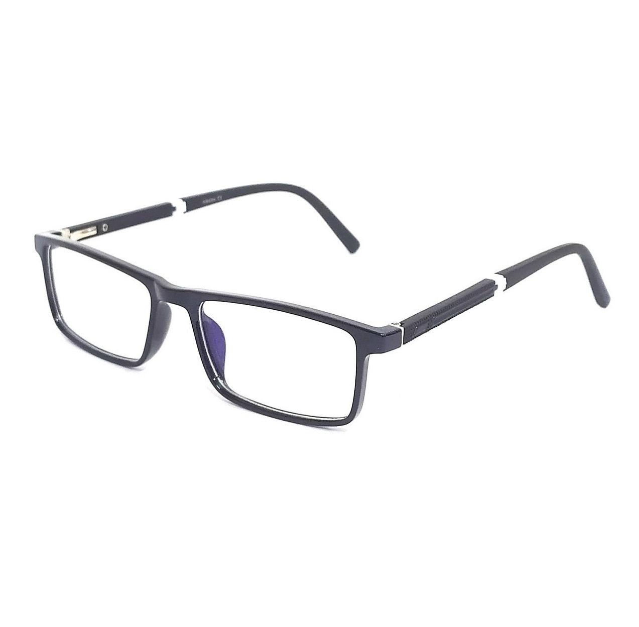 Blue Light Blocking Glasses - Rectangle Anti Glare Computer Glasses with Chashma Frame (66005) for Eye Strain Relief - Perfect for Office Work, Gaming & Screen Time