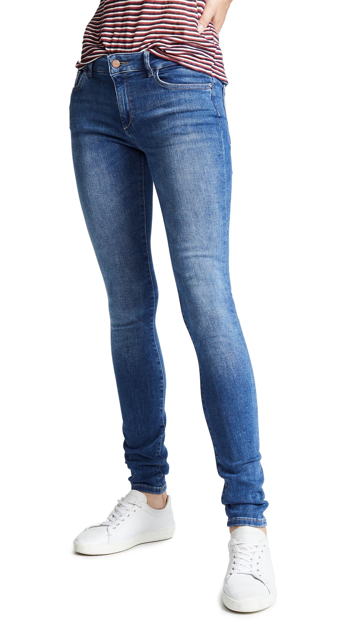 DL1961 Women's Danny Mid Rise Full Length Skinny Jeans - Stretch Denim Pants for Everyday Comfort | Perfect for Work, Casual Outings & Date Nights