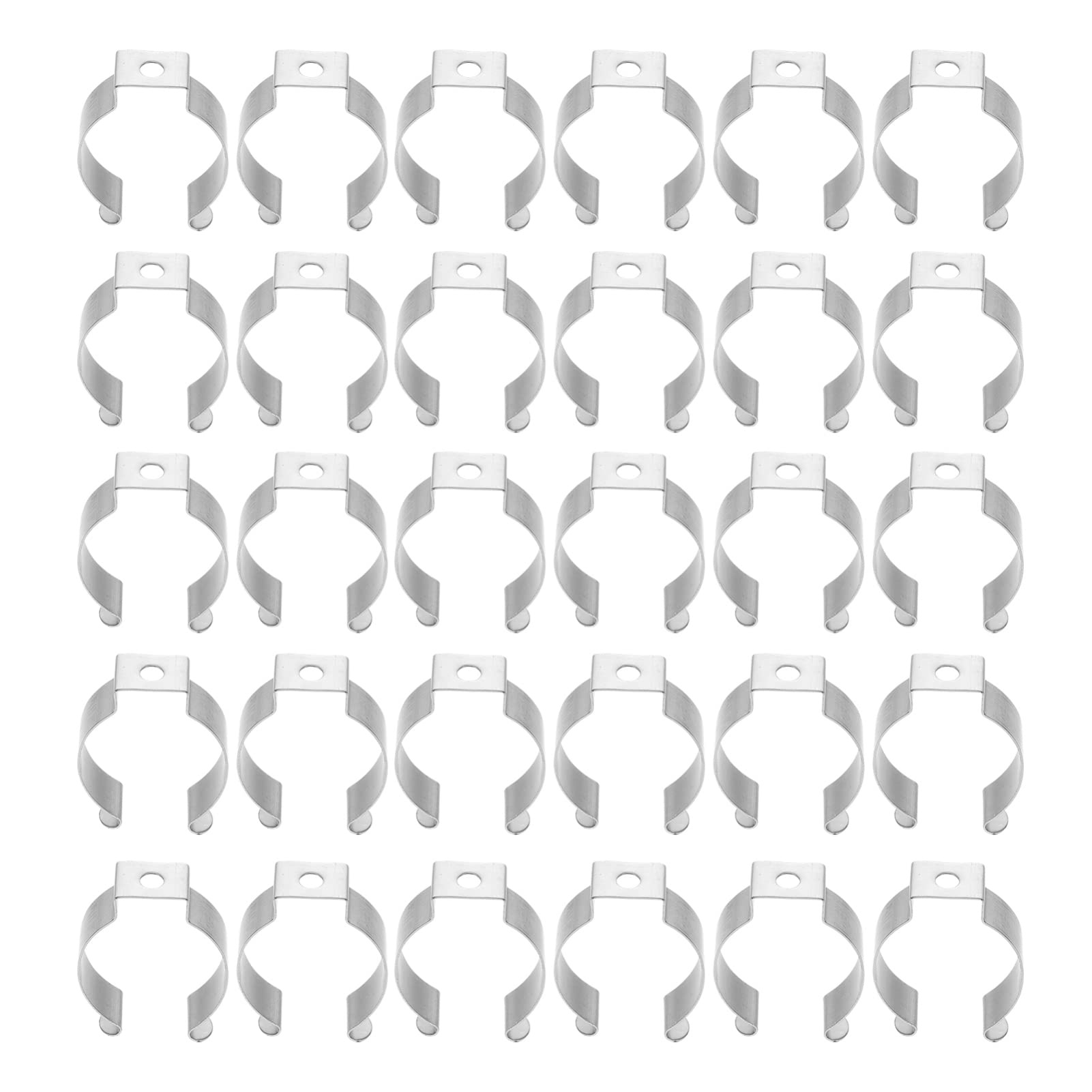 TEHAUX 50pcs U Clips Light Bulb Holder - LED Bulb Clip Bracket for Lamp Shades & Covers, Durable Hose Holder for Home & Office Lighting Fixtures - Perfect for DIY Projects, Workshop, and Household Repairs