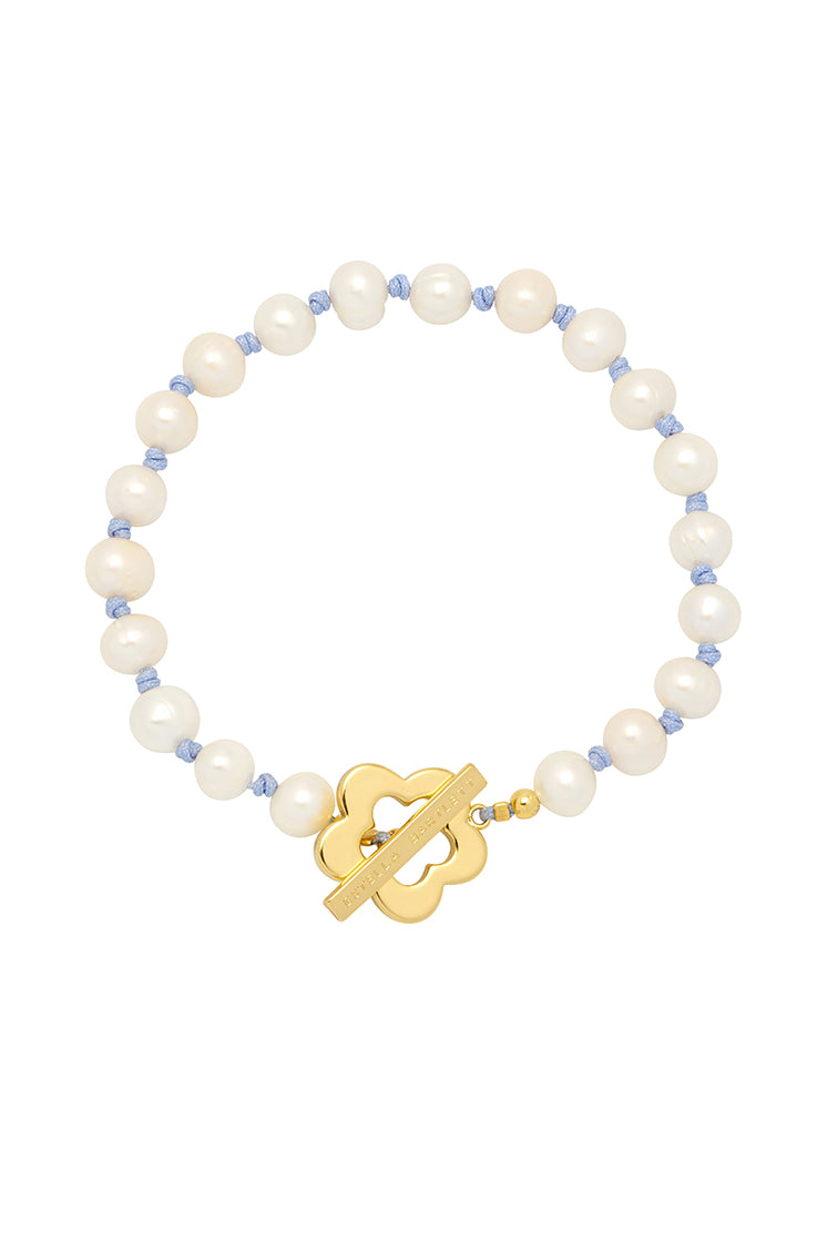 Elegant Pearl Flower T Bar Bracelet for Women - Perfect for Weddings, Parties & Everyday Wear