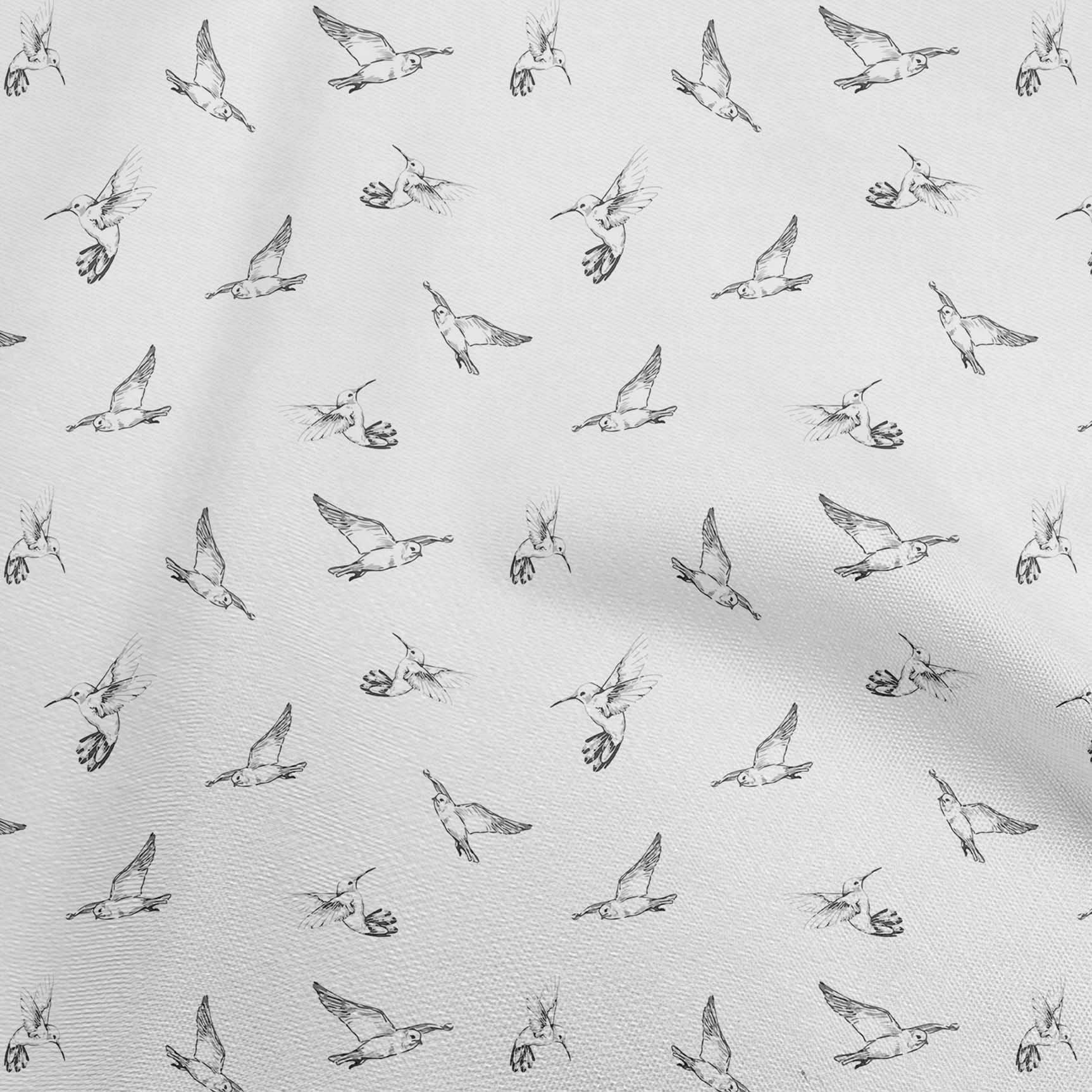 Premium Rayon Gray Fabric for Bird Print DIY Clothing & Sewing - 56 Inch Wide by The Yard - Perfect for Dresses, Skirts, and Home Decor Projects