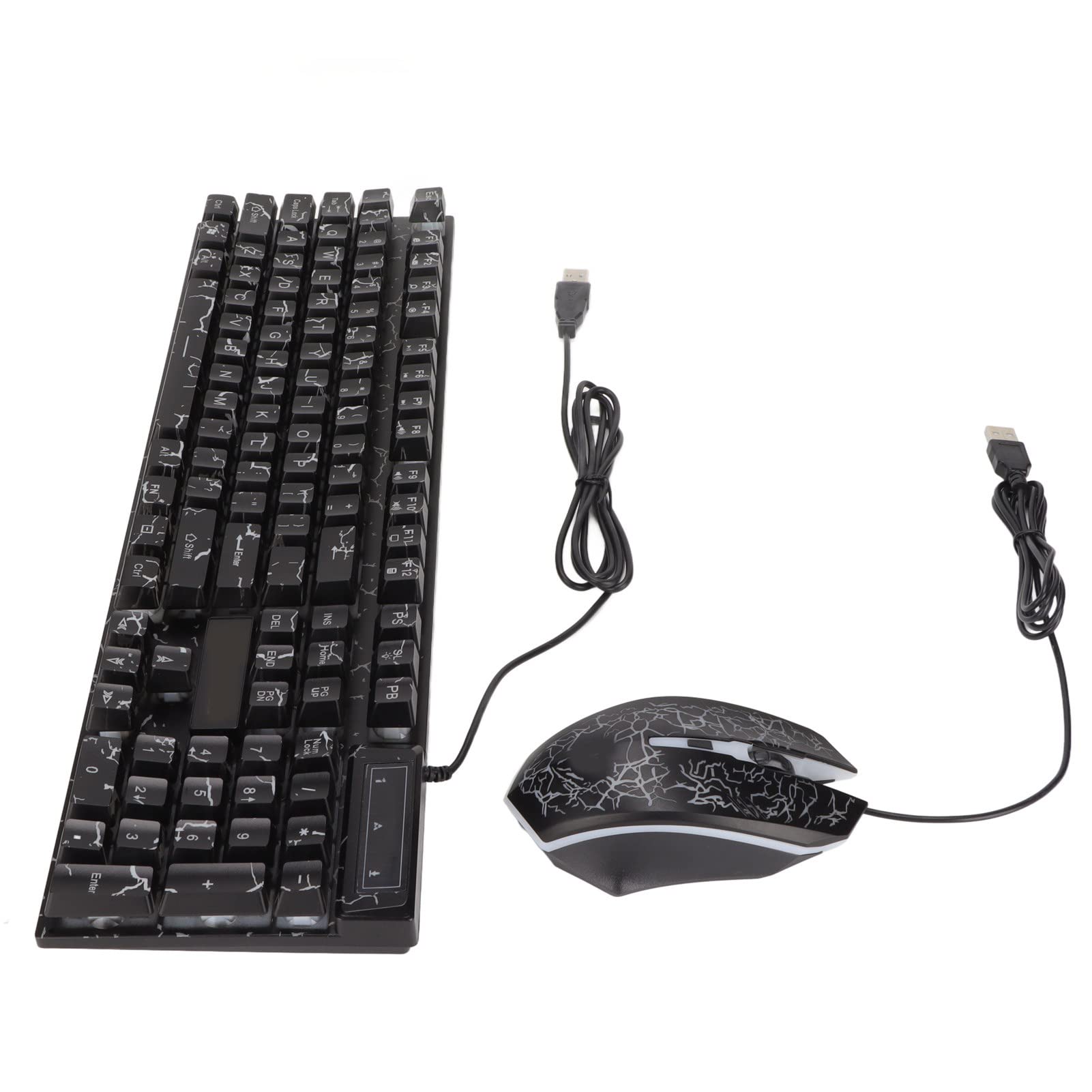104-Key RGB Backlit USB Keyboard and Mouse Combo - Ergonomic Drainage Design for Gaming, Office & Home Use | Perfect for PC Gamers, Typists & Remote Workers