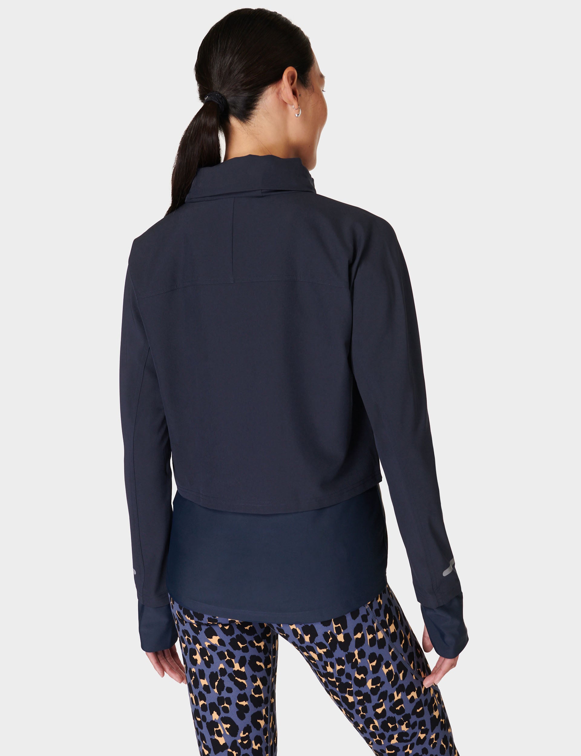Fast Track Running Jacket for Men & Women - Lightweight Waterproof Windbreaker with Reflective Strips (Navy Blue) - Perfect for Jogging, Hiking & Outdoor Sports