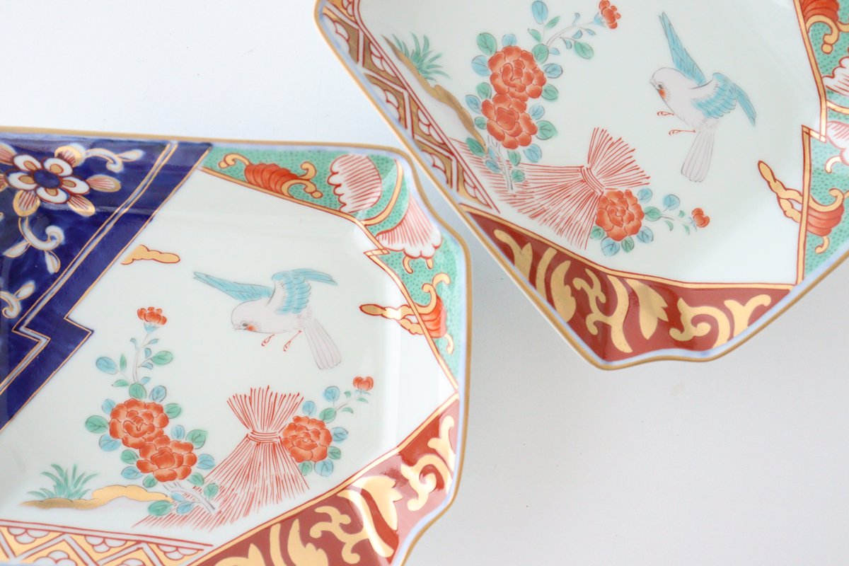 Hasami Yaki Ceramic Plate 16 cm (6.3 inches) - Handcrafted Japanese Peony and Bird Design - Elegant Dinnerware for Home Dining, Party Serving & Gift Giving