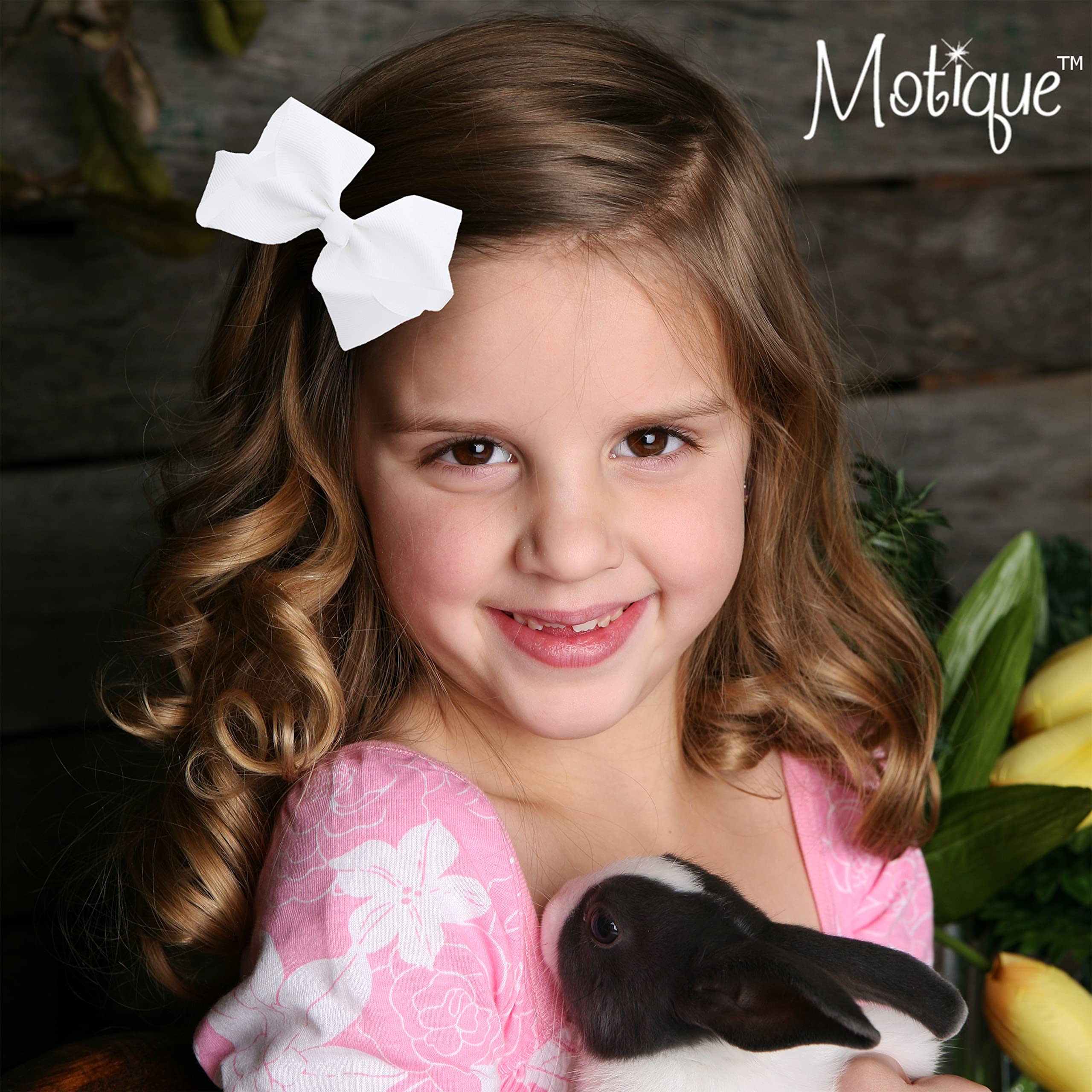 3 Inch Grosgrain Bow for Little Girls - Set of 2 (Pink) | Perfect for Birthday Parties, School Events, and Everyday Style