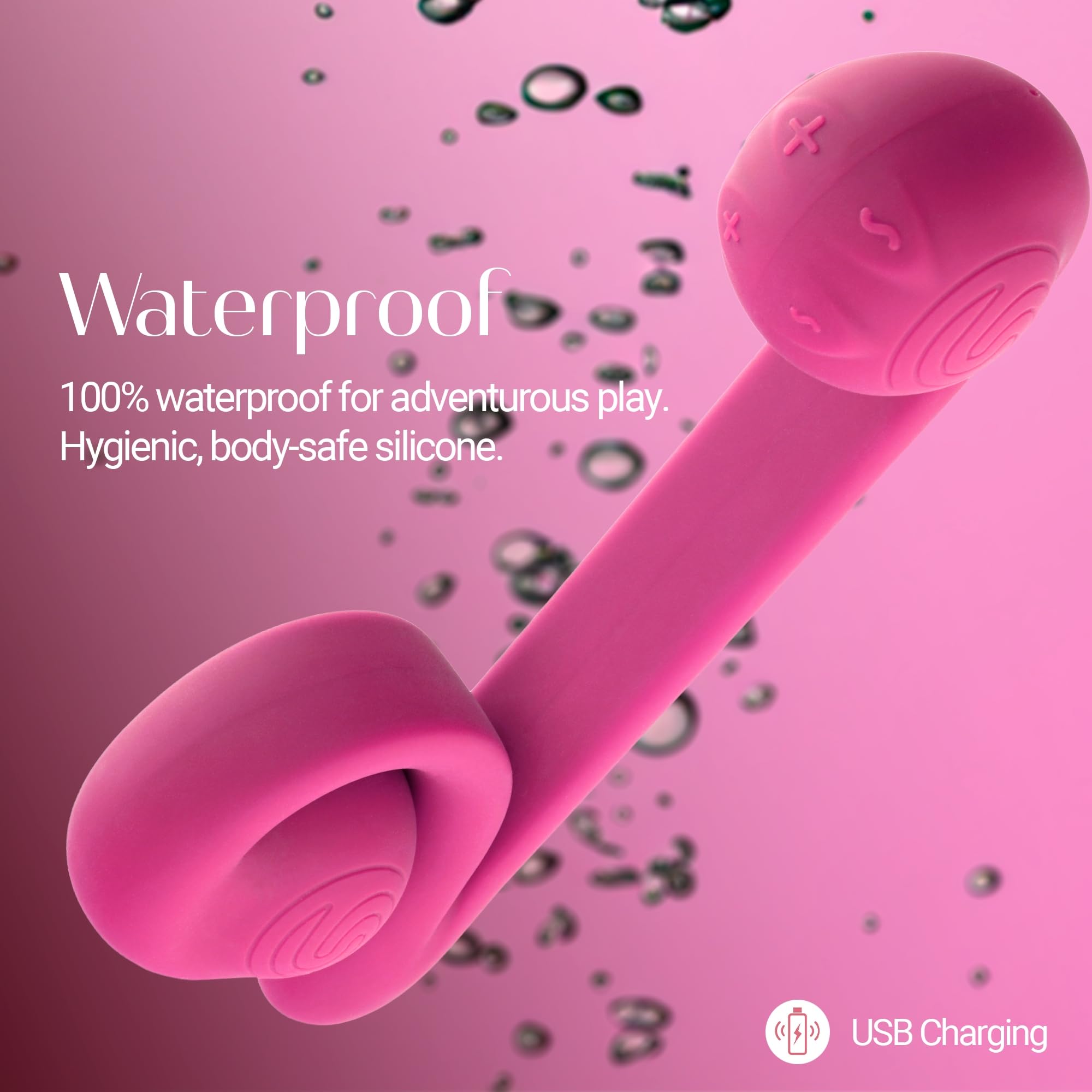 Rechargeable G-Spot Vibrator - Waterproof Silicone Adult Toy for Women, Powerful & Quiet Clitoral Stimulator with Ergonomic Angle (Pink) | Perfect for Solo Play, Couples Intimacy & Discreet Pleasure