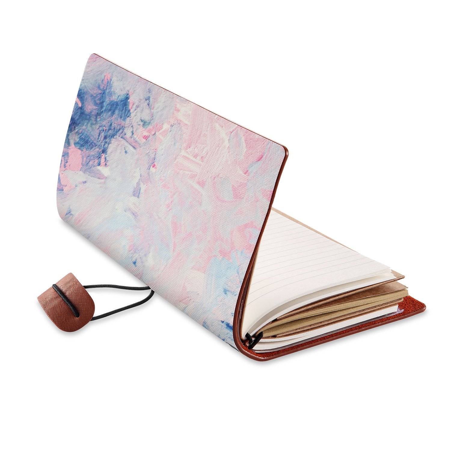 Premium Traveler's Notebook with Abstract Oil Painting Design - Perfect for Journaling, Sketching & Creative Writing - Ideal Gift for Artists, Writers & Travel Enthusiasts